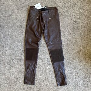 Kittenish Faux Leather Moto Pants